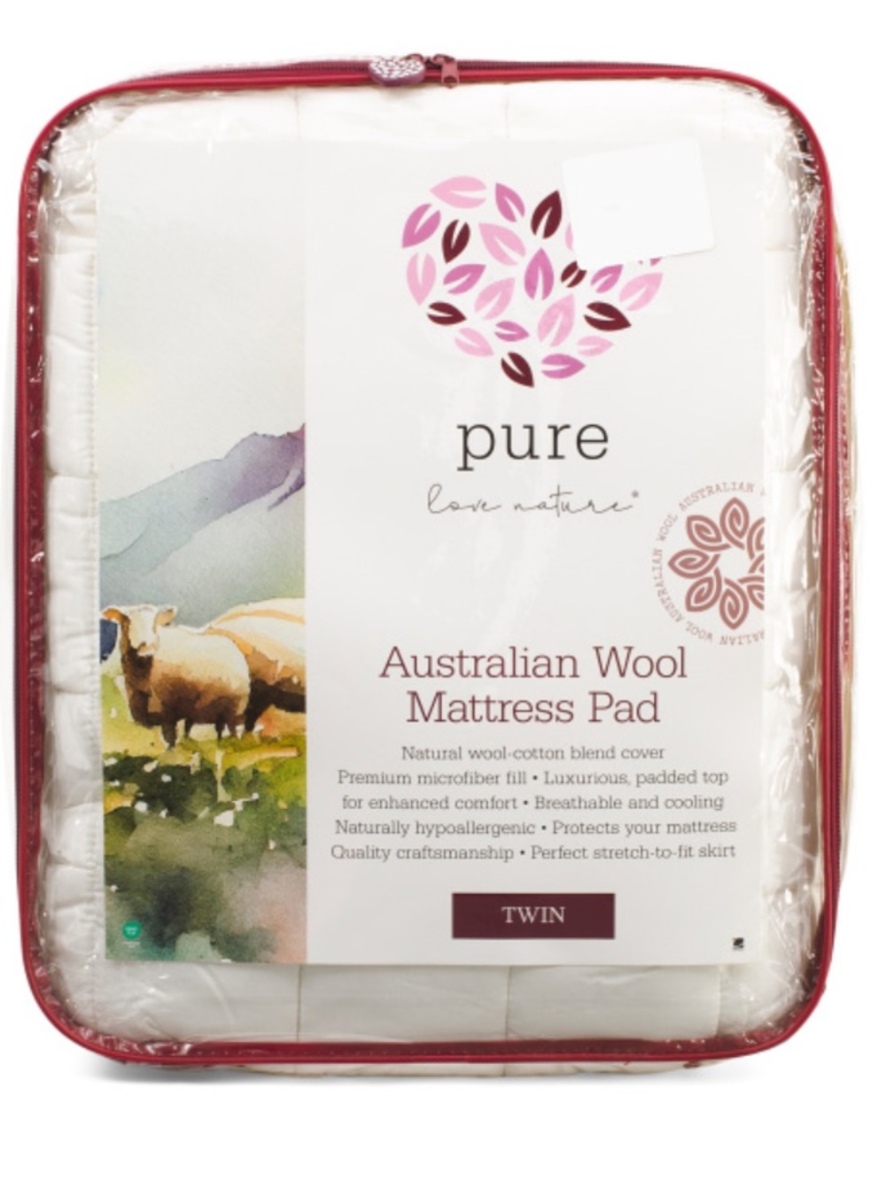 Pure Love Nature Australian Wool Mattress Pad